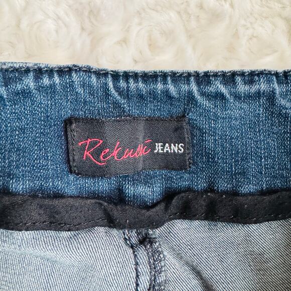 REKUCCI Womens Pull-on Bootcut Denim Cotton Jeans with real pockets Size 6 - Picture 6 of 16